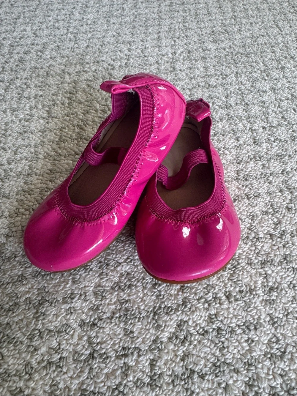 Yosi Samra Hot Pink Patent Mary Jane Flats